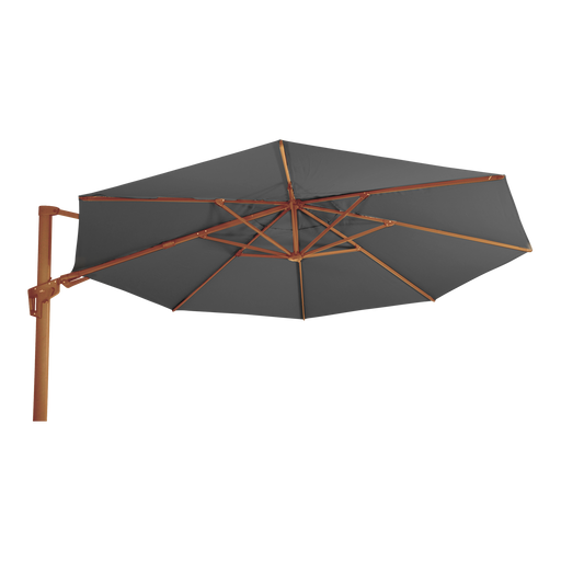 Zweefparasol VirgoFlex houtlook grijs Ø3,5mtr