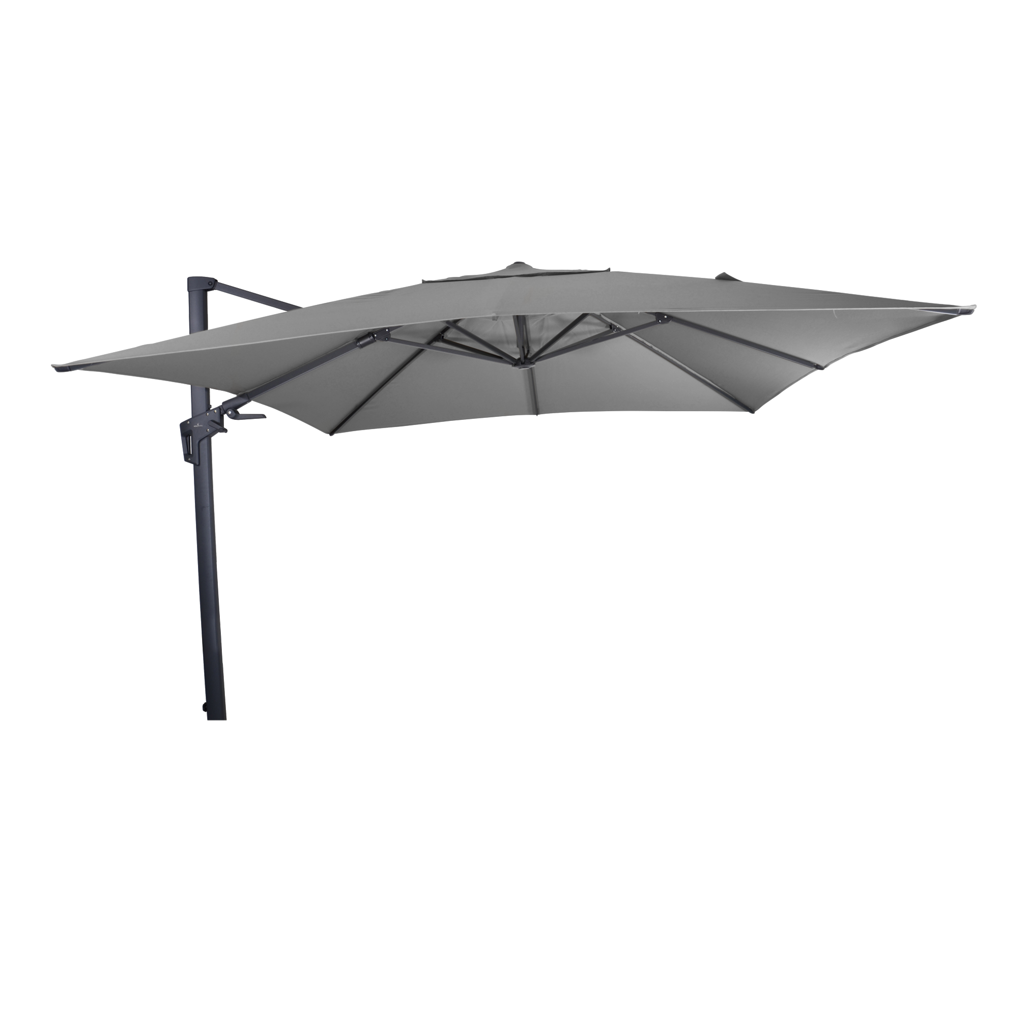 Zweefparasol VirgoFlex grijs 3x3mtr