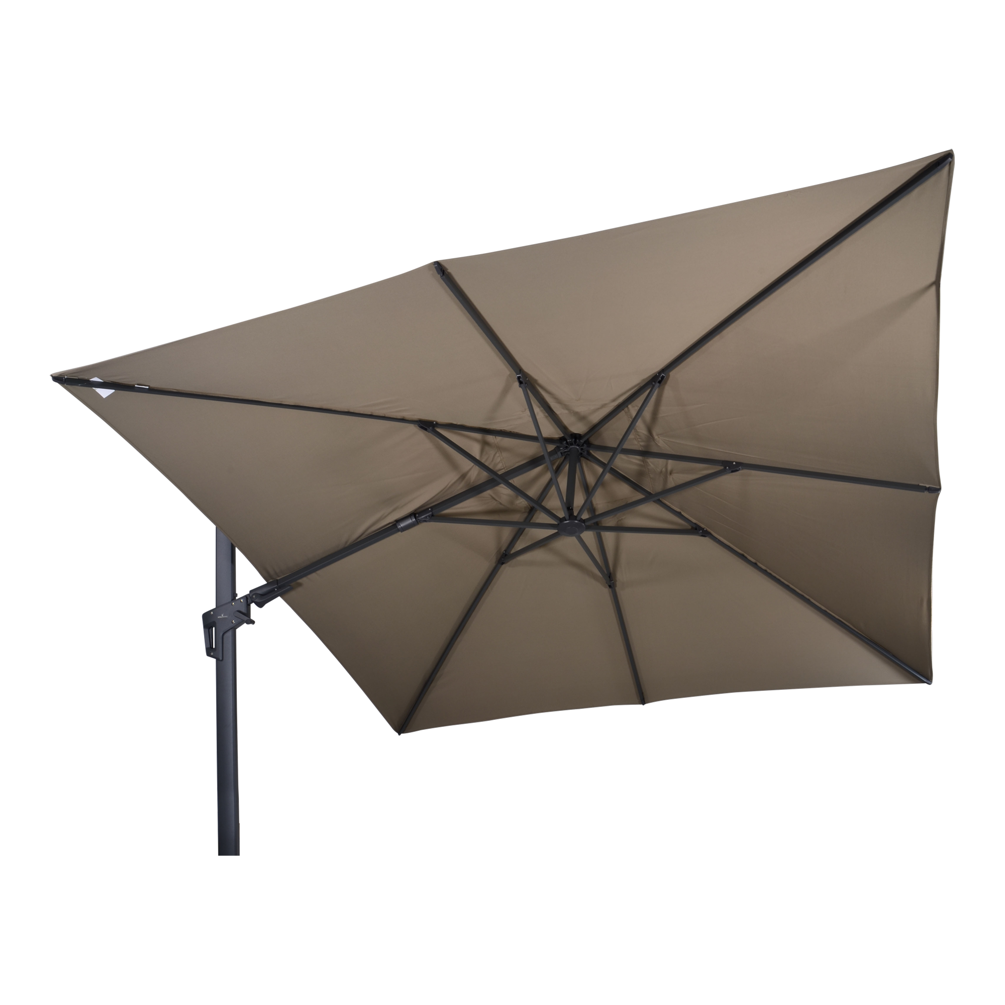 Zweefparasol VirgoFlex taupe 3x3mtr