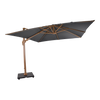 Zweefparasol VirgoFlex houtlook grijs  3x3mtr