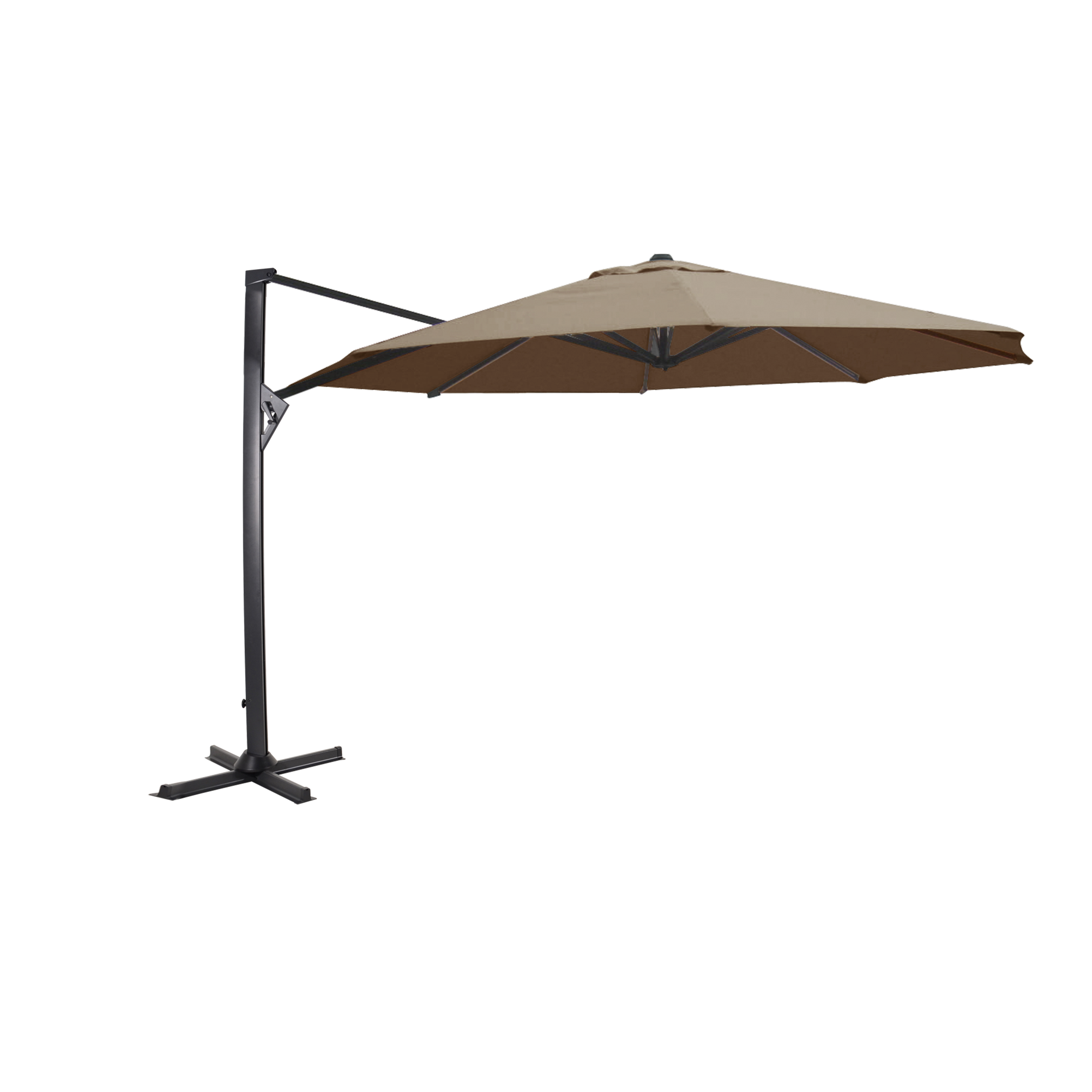 Zweefparasol Taurus taupe Ø3,5mtr