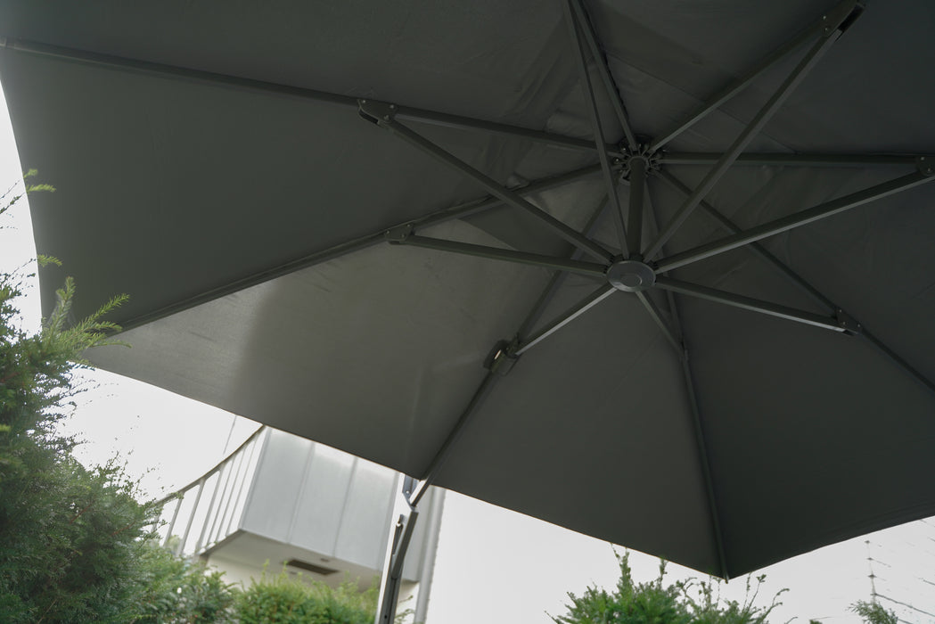 Zweefparasol Taurus grijs 3x3mtr