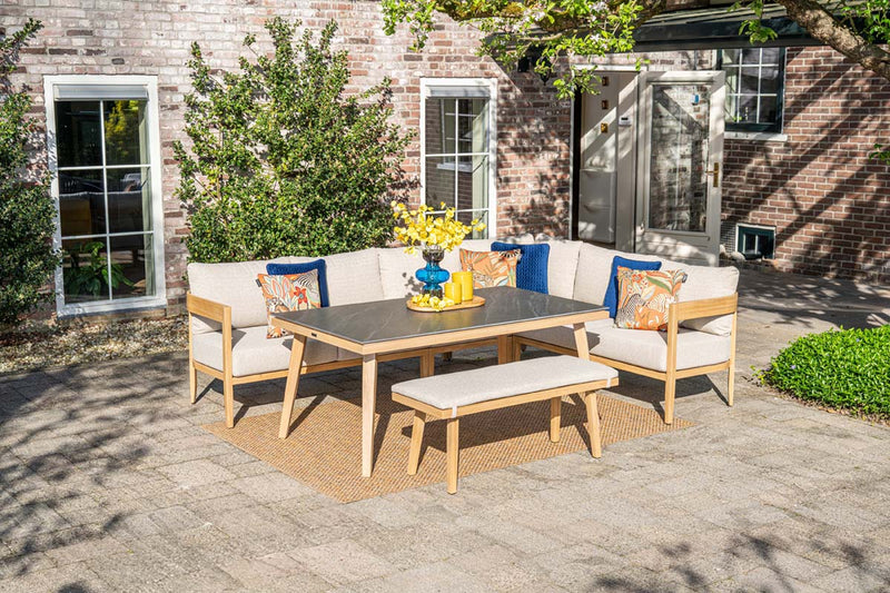 Lounge-dining Set Carrara | Teak/Sand