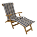 Tuinkussen deckchair streep grijs/bruin