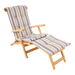 Tuinkussen deckchair streep grijs/bruin