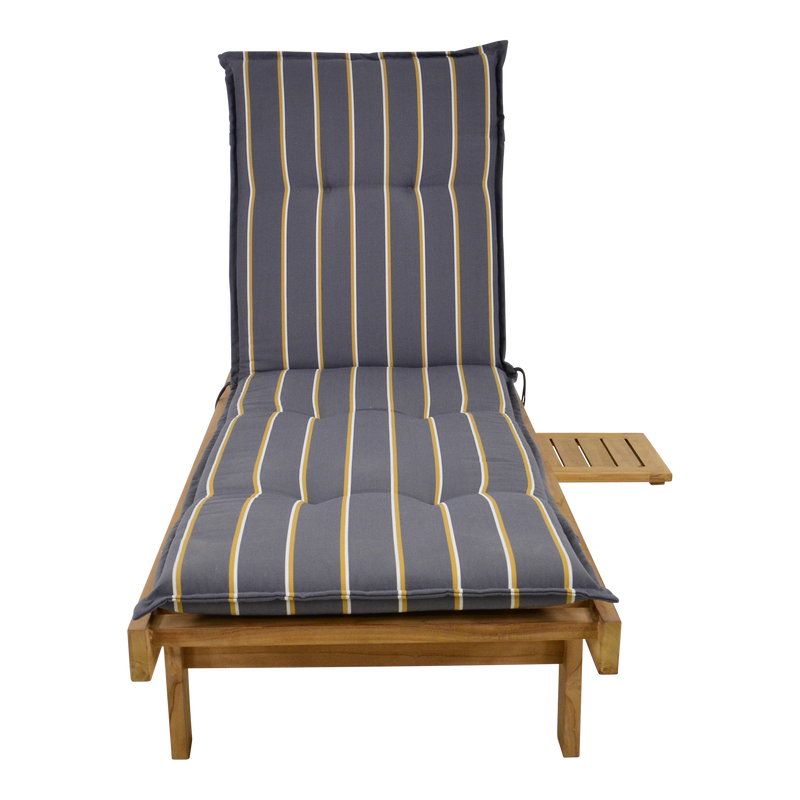 Tuinkussen ligbed streep antraciet