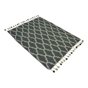 Plaid Pompon green, 125x150cm