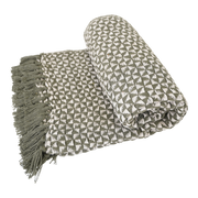 Plaid groen/beige, 125x150cm