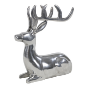 Beeld liggend Hert alu 18x13x23cm