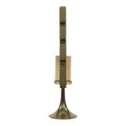 Kerstboom Aurum met windlicht alu goud met goud glas 70cm