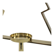 Kerstboom Aurum met windlicht alu goud met goud glas 70cm