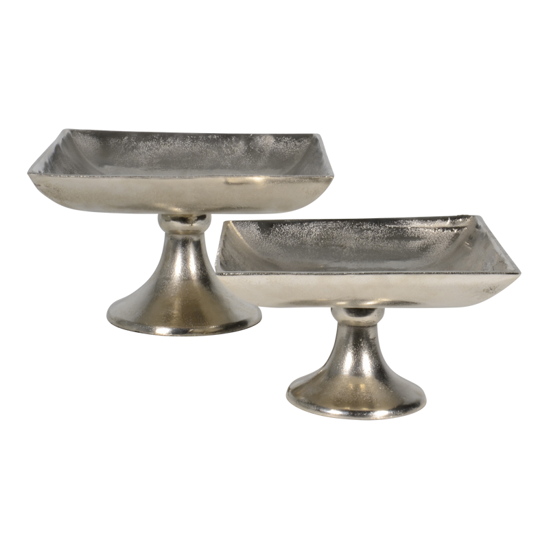 Schaal op voet Brush 24x24x13cm