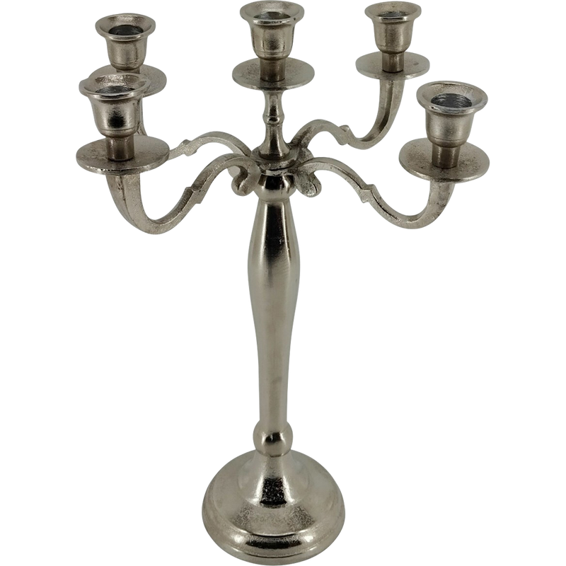 Kandelaar Classic Brush zilver 40,5cm