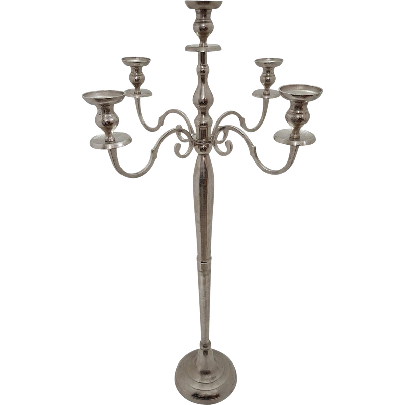 Kandelaar Classic Brush zilver 144cm