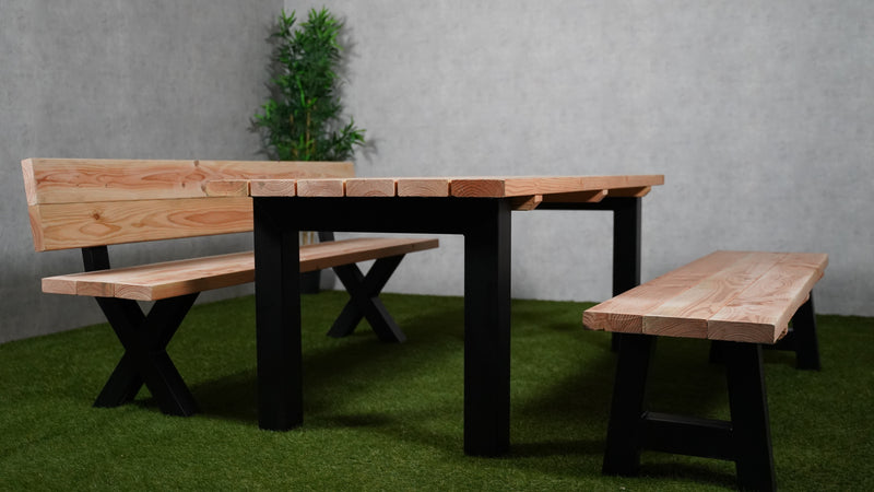 Tuintafel Ferrox | Douglas/Staal | Meerdere maten