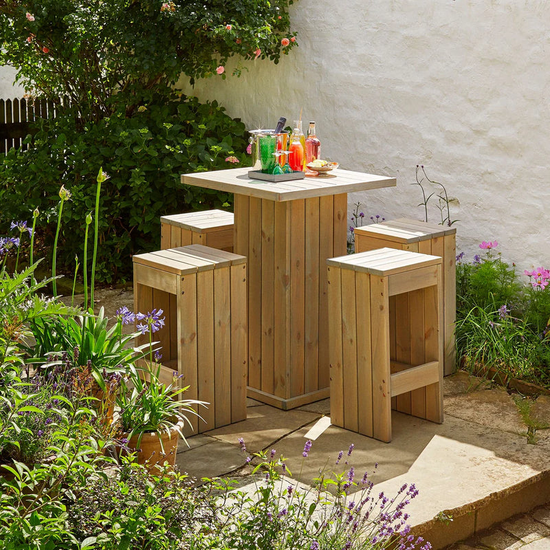 Barset Taverno | Geïmpregneerd | Tafel + 4 krukken
