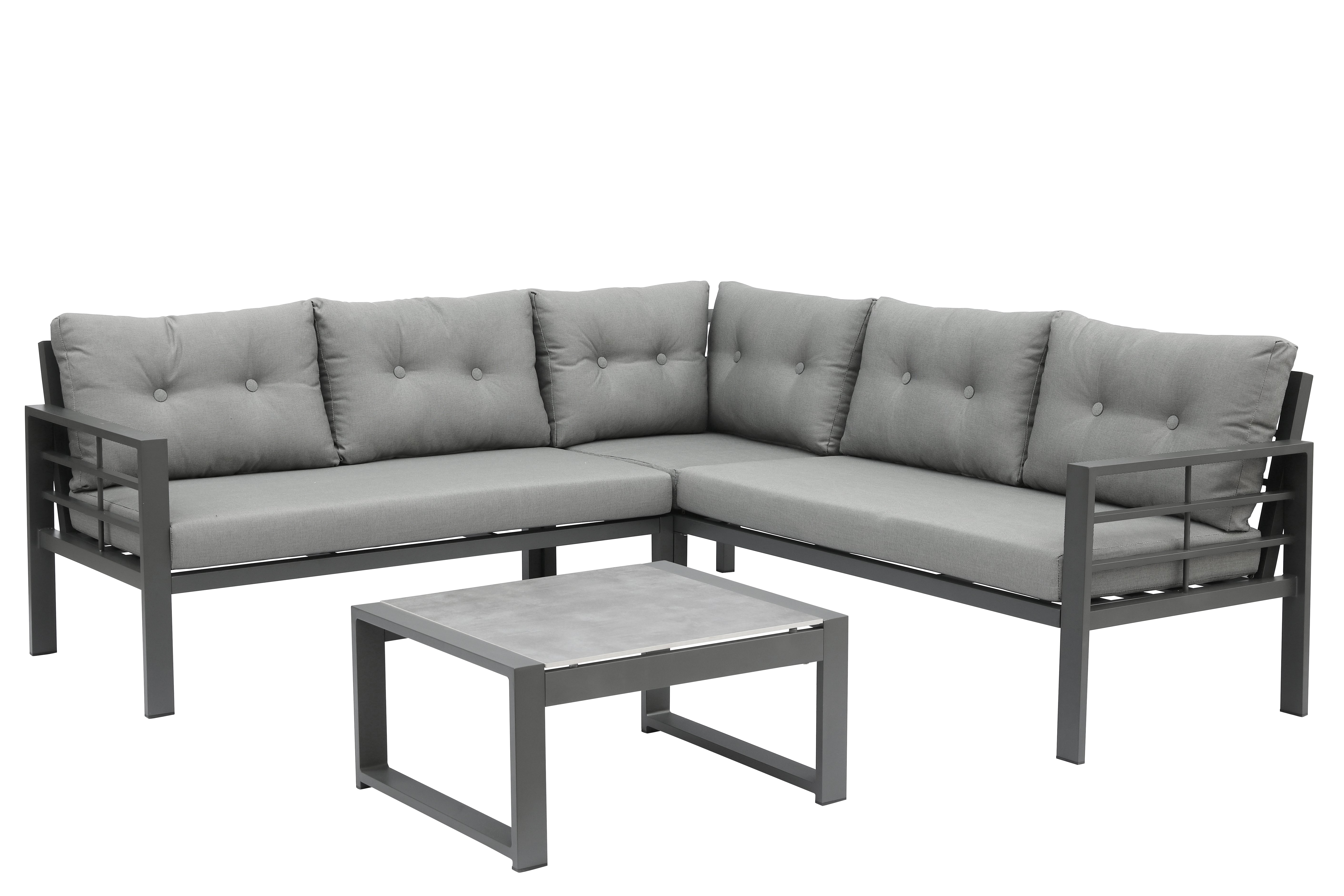 Loungeset Elba | Grijs | 5 personen