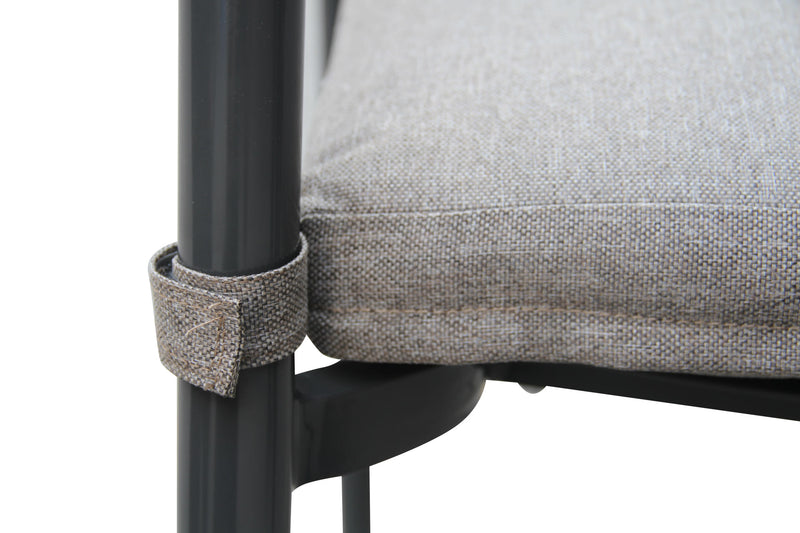 Alicante alu dining chair with teak armrest FSC 100%