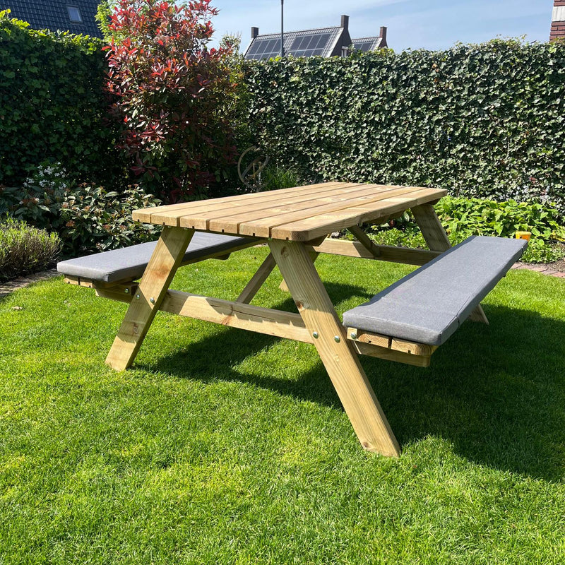 Gartenkissen-Set – 210 cm – Picknicktisch 210