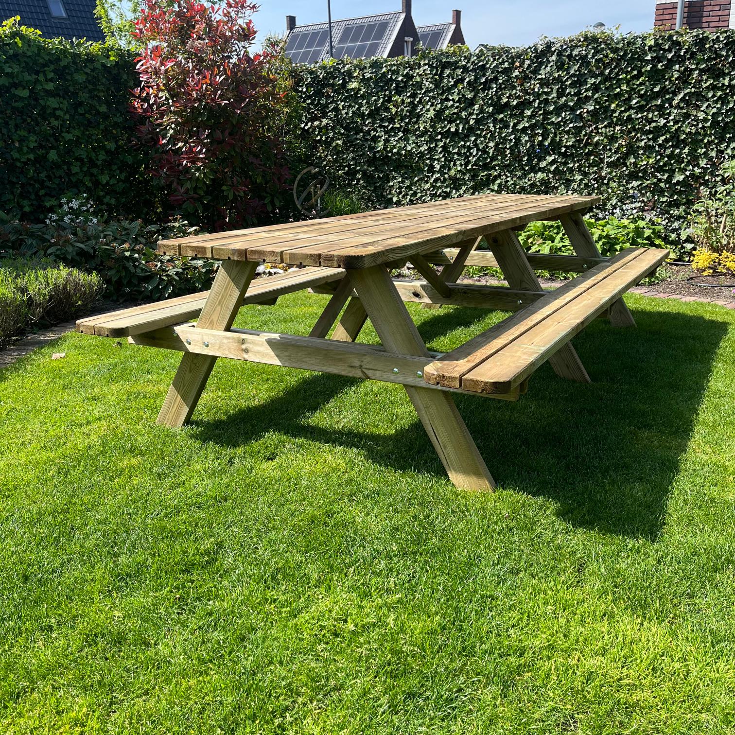 Picknicktafel DeLuxe | Geïmpregneerd | 310 cm