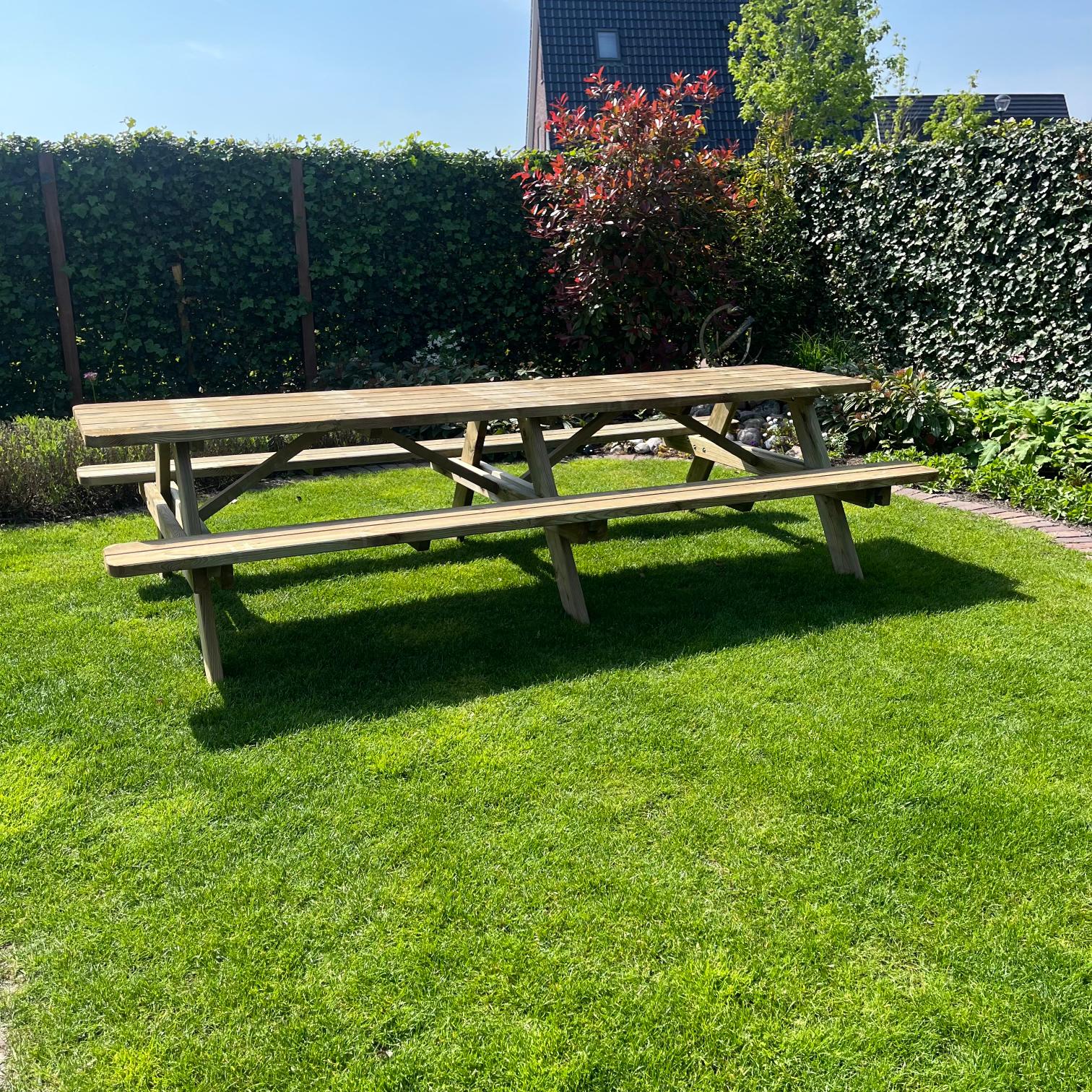 Picknicktafel DeLuxe | Geïmpregneerd | 310 cm