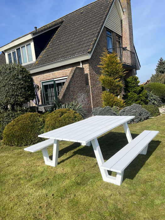 Picknicktafel London | Wit | Aluminium | 180cm