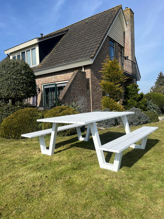 Picknicktafel London | Wit | Aluminium | 180cm