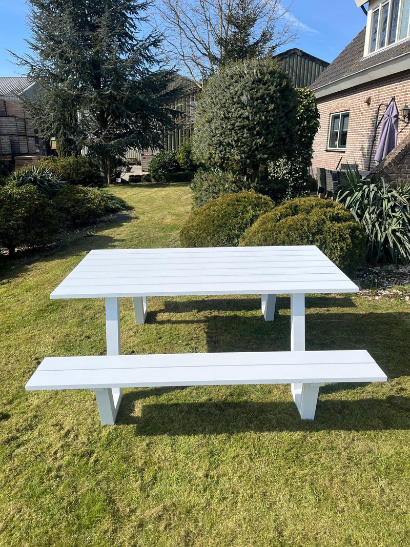 Picknicktisch London | Weiß | Aluminium | 180 cm