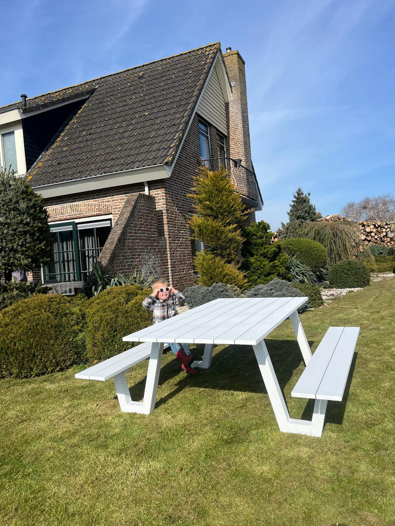 Picknicktisch London | Weiß | Aluminium | 180 cm