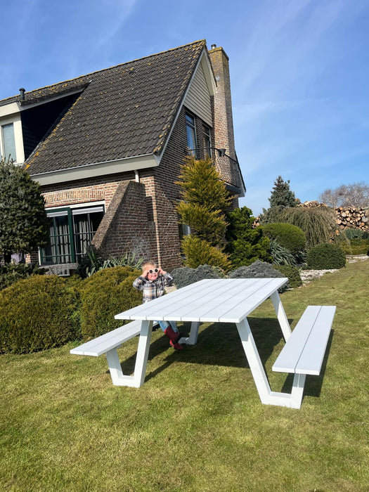 Picknicktafel London | Wit | Aluminium | 180cm