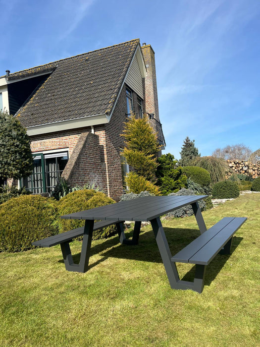 Picknicktafel London | Antraciet | Aluminium | 180cm