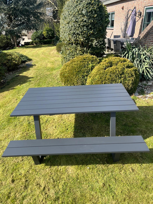 Picknicktafel London | Antraciet | Aluminium | 180cm