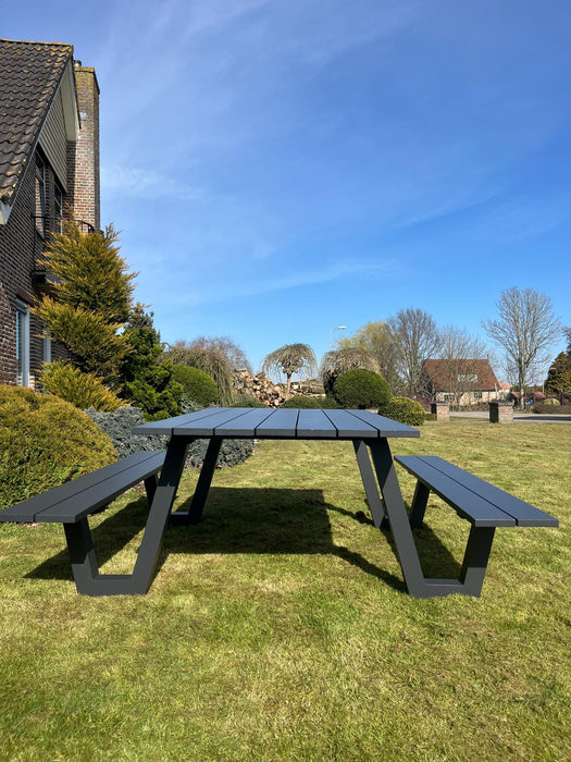 Picknicktafel London | Antraciet | Aluminium | 180cm