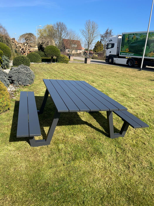 Picknicktafel London | Antraciet | Aluminium | 180cm