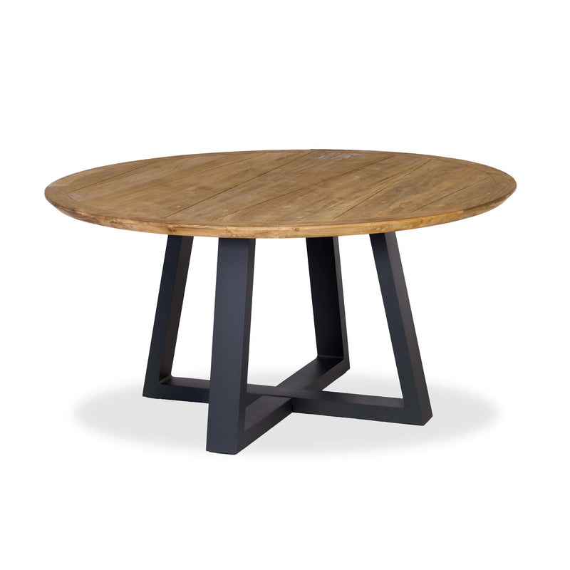 Dallas Alu/Teak-Tisch Ø 150 cm