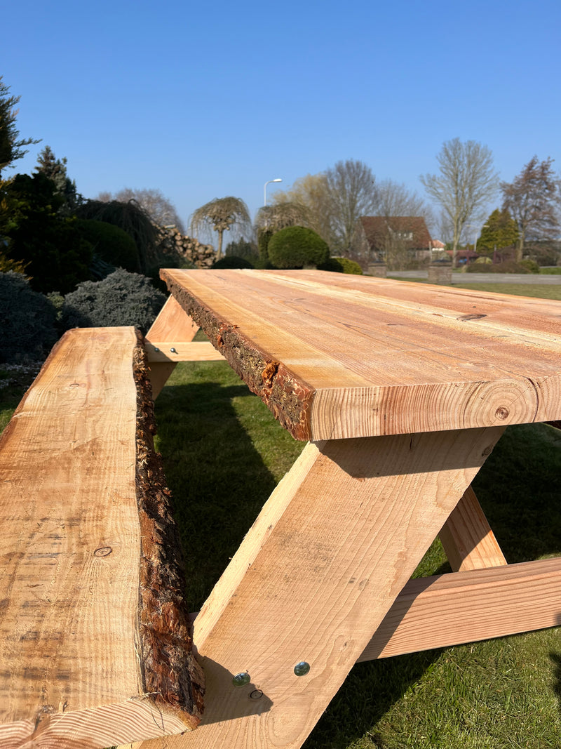 Rustikaler Picknicktisch | Douglasie | Verschiedene Größen