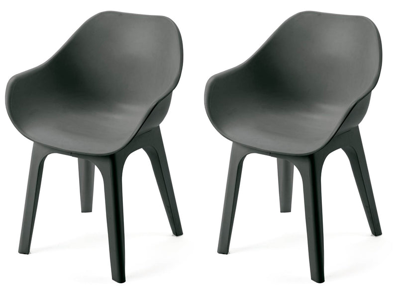 Split - Gartenstuhl mit Armlehne 2er Set